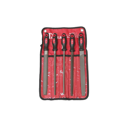 5 Piece Mechanics File Set (10" Long) T&E Tools F2210