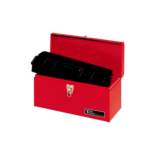 Metal Tool Box 16" With Plastic Tote Tray T&E Tools HM1630