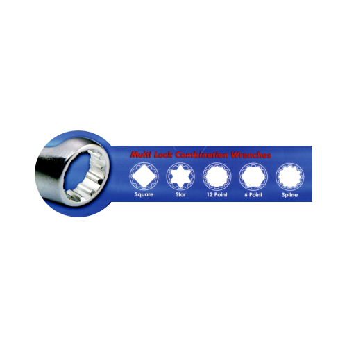 8mm x 9mm  Multilock Hi-Performance Long Ring Wrench  T&E Tools HPS0809M