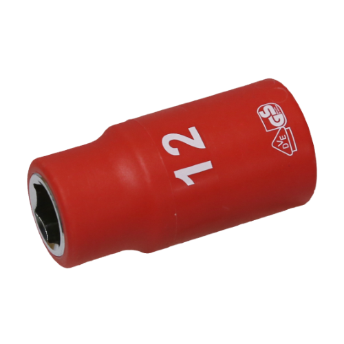 12mm x 1/2"Dr. 6Pt VDE Insulated Socket T&E Tools IS26122