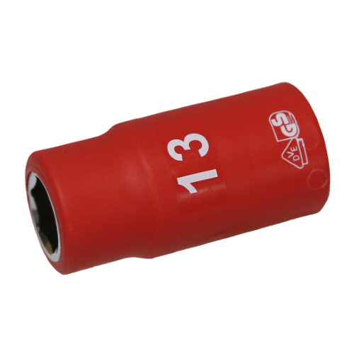13mm x 1/2"Dr. 6Pt VDE Insulated Socket T&E Tools IS26132