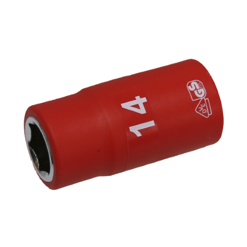 14mm x 1/2"Dr. 6Pt VDE Insulated Socket T&E Tools IS26142
