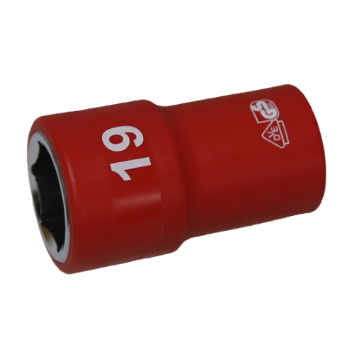 19mm x 1/2"Dr. 6Pt VDE Insulated Socket T&E Tools IS26195