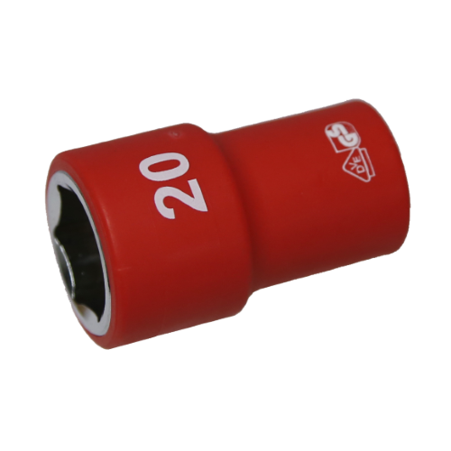 20mm x 1/2"Dr. 6Pt VDE Insulated Socket T&E Tools IS26205
