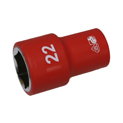 22mm x 1/2"Dr. 6Pt VDE Insulated Socket T&E Tools IS26225