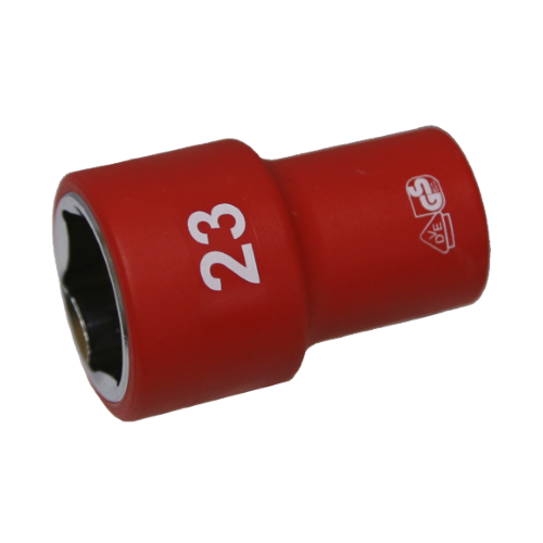 23mm x 1/2"Dr. 6Pt VDE Insulated Socket T&E Tools IS26235