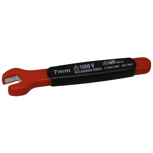 7mm VDE Insulated Open End Wrench T&E Tools IS60007