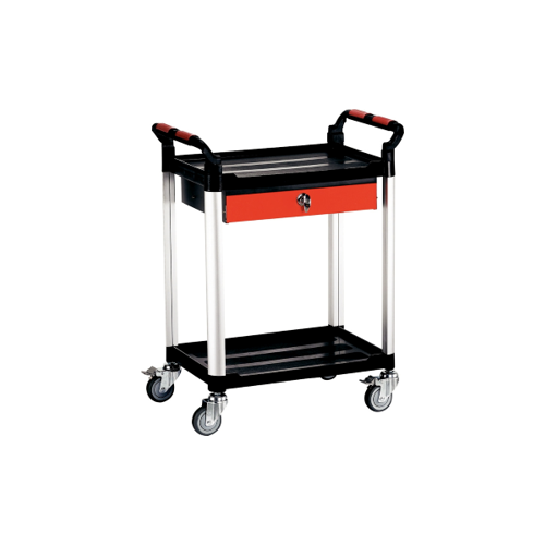 Dual Tray Tool Cart with Drawer 750 x 470 x 950mm T&E Tools KT201
