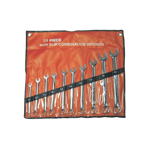 10Pc. 8 - 21mm Non Slip Combination Wrench T&E Tools KW10M