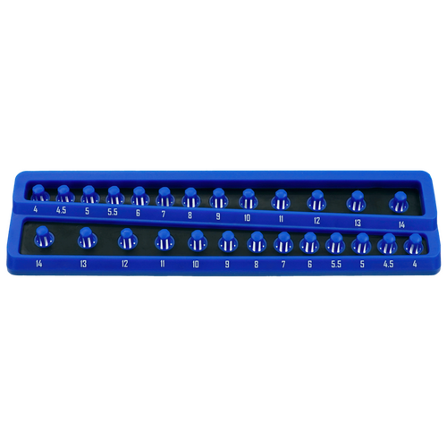  Twist-Lock Socket Tray 1/4" Drive Metric 4-14mm T&E Tools TE-M2252