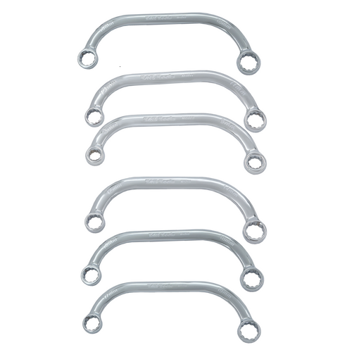 Metric Half Moon Wrench 6 Pce Set T&E Tools M5800 8mm 9 10 11 12 13 14 15 16 17 18 19 mm