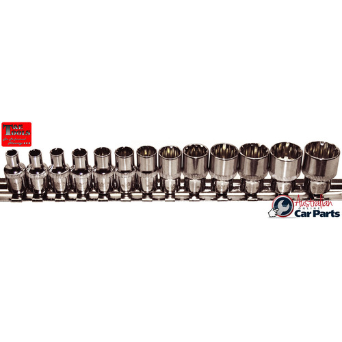 13 Piece 1/4"Drive Multi-Lock Socket Set T&E Tools M92214