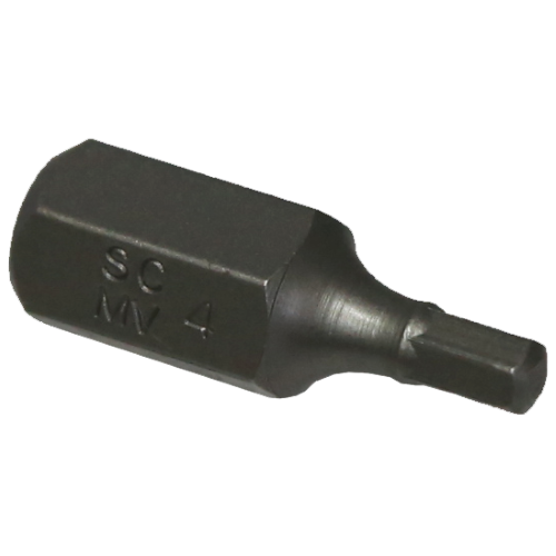 4mm In-Hex x 10mm Hex Bit 30mm Long T&E Tools P5004