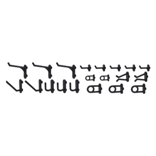 20 Piece Assorted Plastic Peg Board Clips T&E Tools PBC10