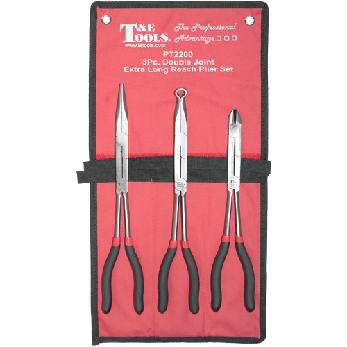 Plier Set 13" Double Joint Extra Long 3 Piece T&E Tools PT2200