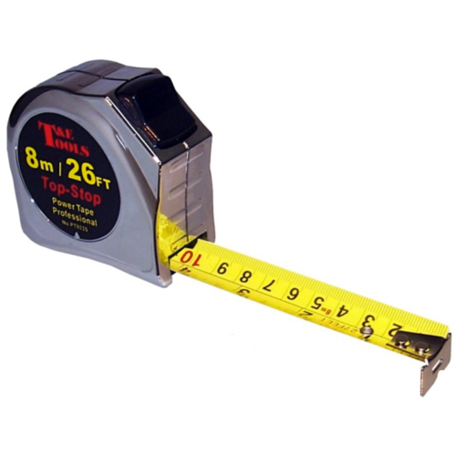 Tape Measure (8M/27ft) T&E Tools PT8025