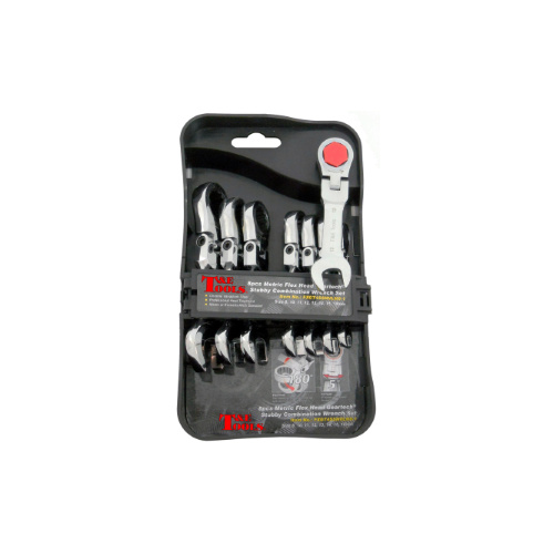 7 Piece SAE Flex-Head Stubby Gear Wrench Set T&E Tools S13107