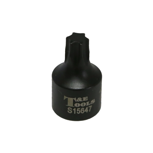 T47 x 3/8" Drive Stubby Tamper Torx-r Impact Socket T&E Tools S15647