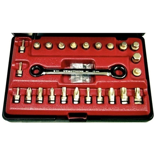 Micro Bit Gear Wrench 25 Piece Set T&E Tools S20254