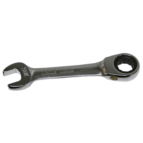 7/16" Stubby Gear Ratchet Wrench T&E Tools S50014