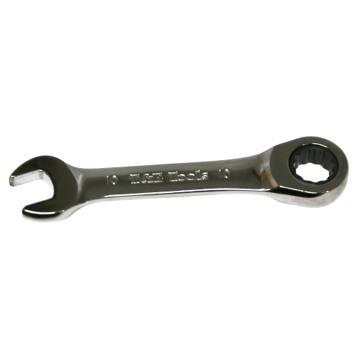 10mm Stubby Open End Gear Ratchet Wrench T&E Tools S51010