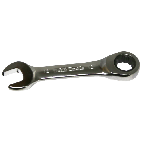 12mm Stubby Gear Ratchet Wrench T&E Tools S51012