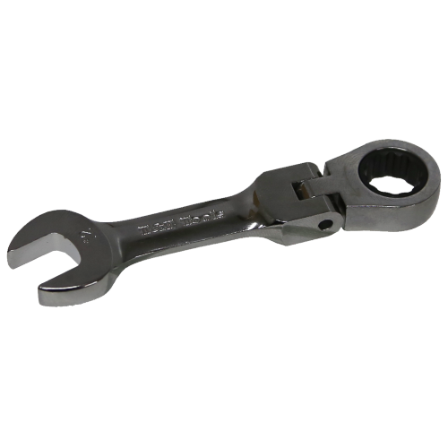12mm 12Pt. Stubby Flex-Head Ratchet Wrench T&E Tools S59012