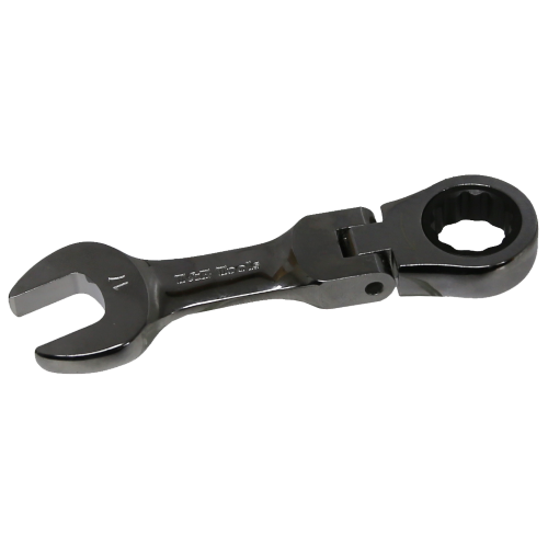 17mm 12Pt. Stubby Flex-Head Ratchet Wrench T&E Tools S59017