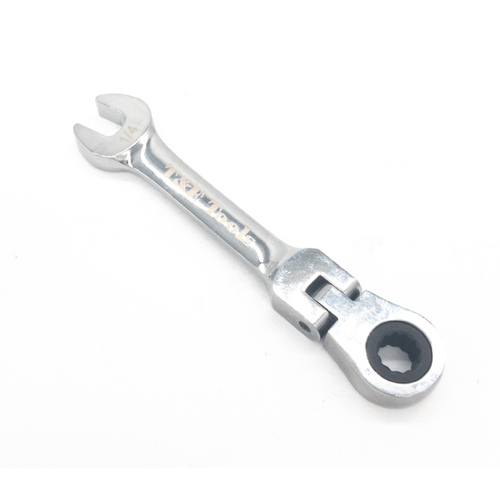 1/4" 12Pt. Stubby Flex-Head Ratchet Wrench T&E Tools S59108