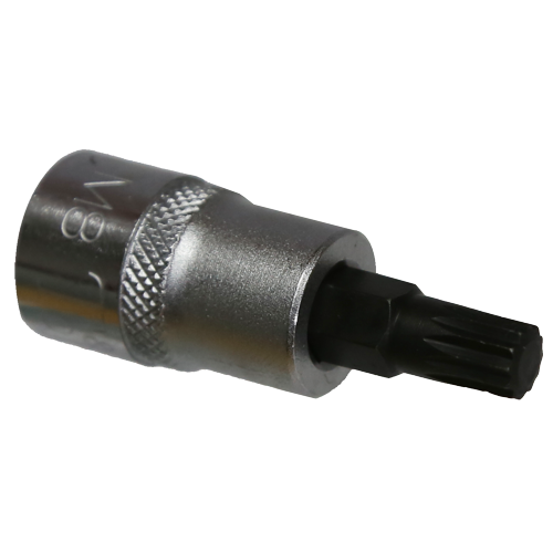 M8 Spline x 3/8"Drive Socket 50mm Long T&E Tools S7308