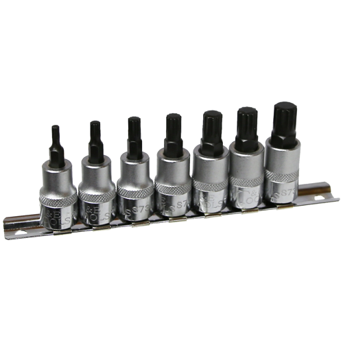 7 Piece Multi-Spline 3/8" Drive Sockets T&E Tools S7601