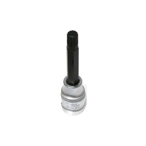 M10 Spline x 1/2"Drive Socket 100mm Long T&E Tools S7610
