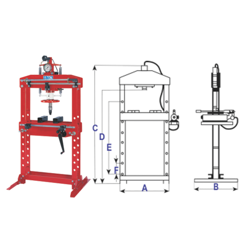 15 Ton Heavy-Duty Workshop Press T&E Tools SP150E