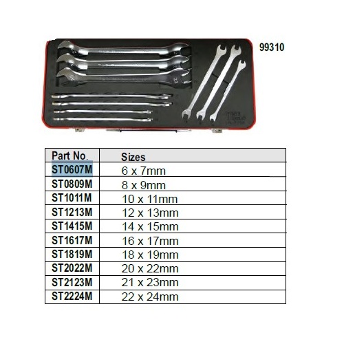 21mm x 23mm Super Thin Open End Wrench T&E Tools ST2123M