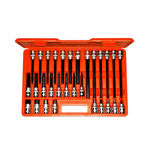 30 Piece 1/2"Dr. SAE In-Hex Bit Socket Set T&E Tools T3002