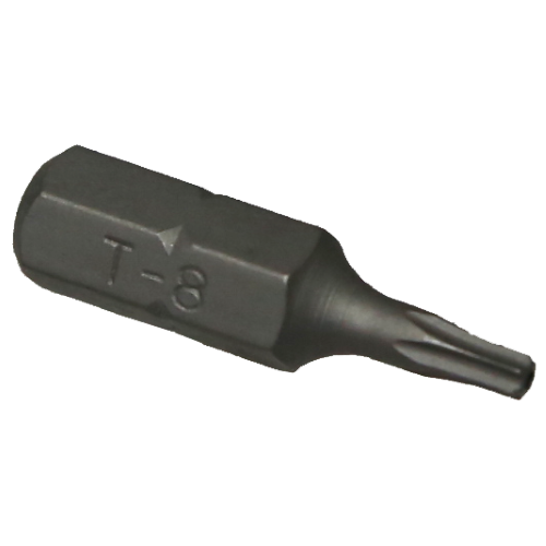 T8 1/4" Hex Tamper Torx Bit T&E Tools T3008