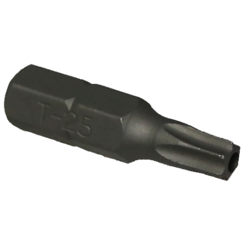 T25 1/4" Hex Tamper Torx Bit T&E Tools T3025