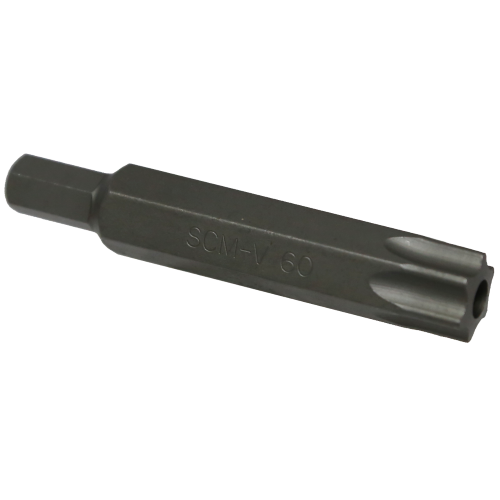 T60 Tamper Torx-r x 5/16" Hex Bit 75mm long T&E Tools T3360