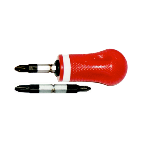 Double-End Stubby 1/4" & 9/32" Slotted S2 Steel Blade Screwdriver T&E Tools T4008