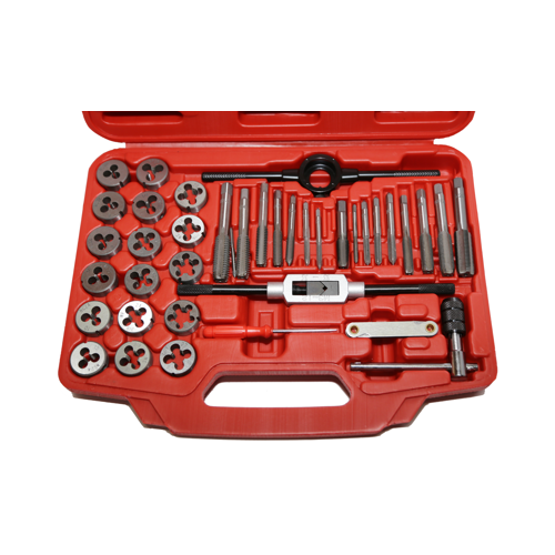 40 Piece Professional SAE Tap & Die Set T&E Tools T40A