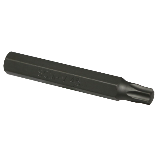 T45 Torx-r x 10mm Hex Bit (75mm) T&E Tools T5545