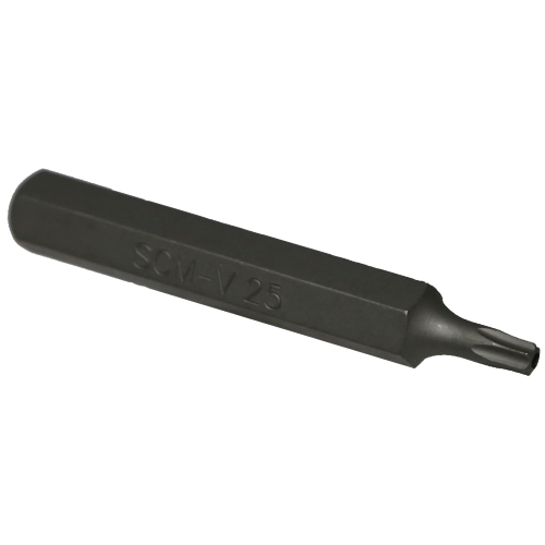 T25 Tamper Torx 10mm Hex x 75mm Long T&E Tools T5825