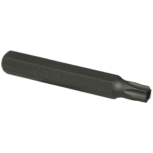 T45 Tamper Torx 10mm Hex x 75mm Long T&E Tools T5845
