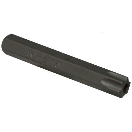 T55 Tamper Torx 10mm Hex x 75mm Long T&E Tools T5855