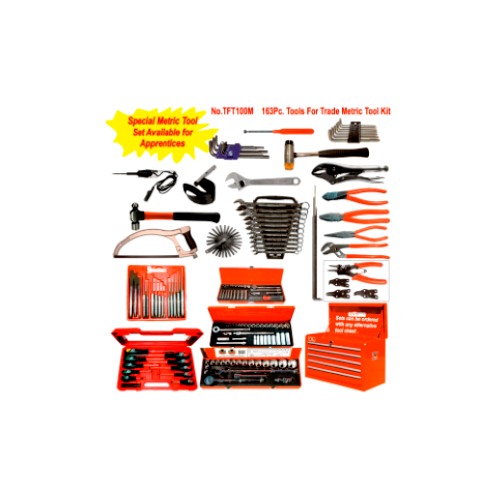 163 Piece Metric Apprentices Tool Kit T&E Tools TFT100M