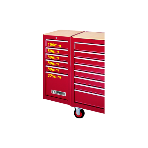 Six Drawer Ball-Bearing Side Cabinet T&E Tools TRX1606