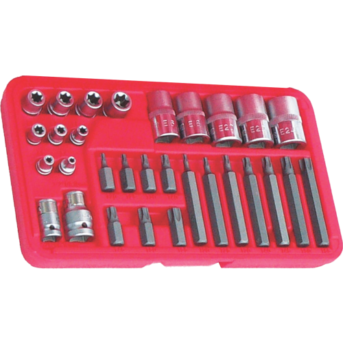 30 Piece Torx Bit & E-Series Torx Socket Set T&E Tools TX060