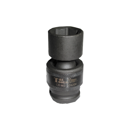 20mm x 1/2" Drive 6 Point Impact Universal Socket (Metric) T&E Tools U7420M
