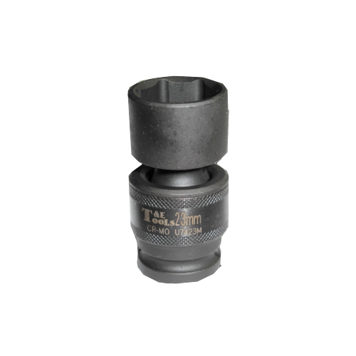 23mm x 1/2" Drive 6 Point Impact Universal Socket (Metric) T&E Tools U7423M