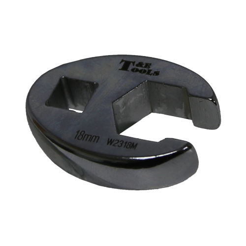 18mm x 3/8" Drive Crowsfoot Flare Wrench T&E Tools W2318M